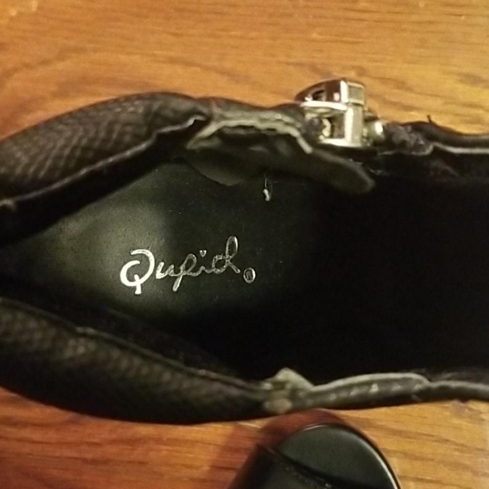 NWOT Beautiful Qupid Heeled Open Toed Boot Sz 7 .5 - Picture 2 of 5